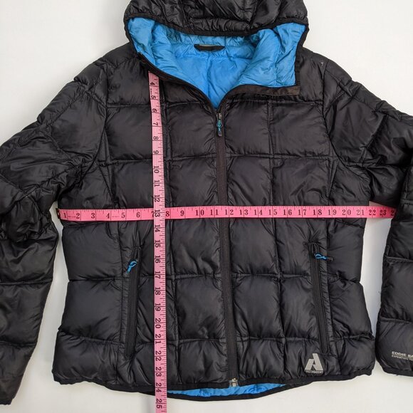 Eddie Bauer premium goose down puffer black jacket coat, women's medium - Picture 11 of 11